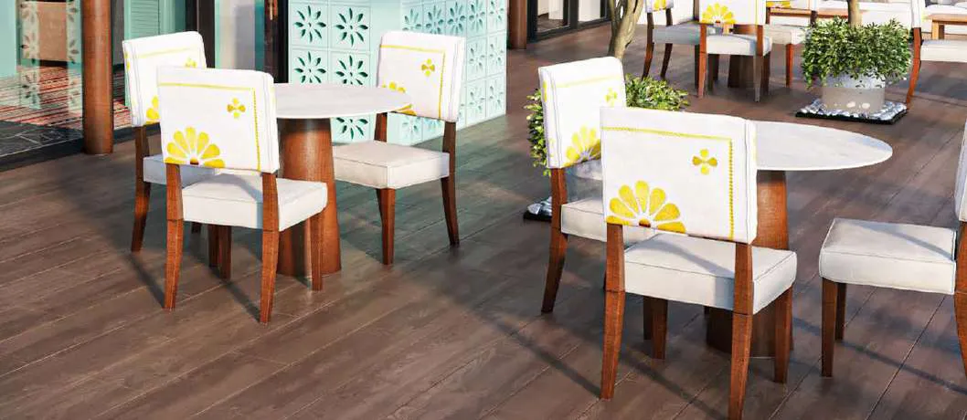 Kashtat Amina chairs stitched with the house flower