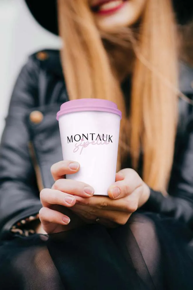 A Montauk Express cup in hand